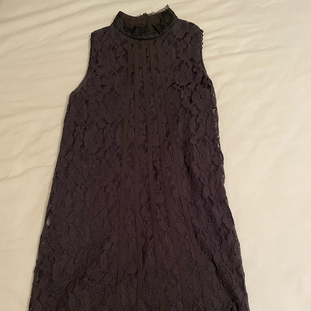 High neck mini dress